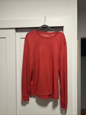 J Crew Red Long Sleeve Tee